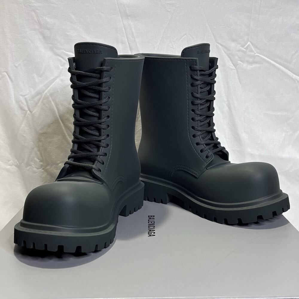BALENCIAGA Steroid Boots Full Eva Dark Khaki Green Sz 40 US 7